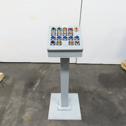 Hoffman E20PBA Pedestal Mounted Operator Station 20-Hole Pushbutton Enclosure