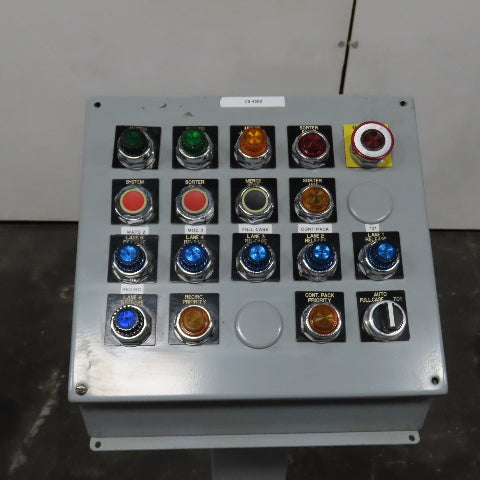 Hoffman E20PBA Pedestal Mounted Operator Station 20-Hole Pushbutton Enclosure