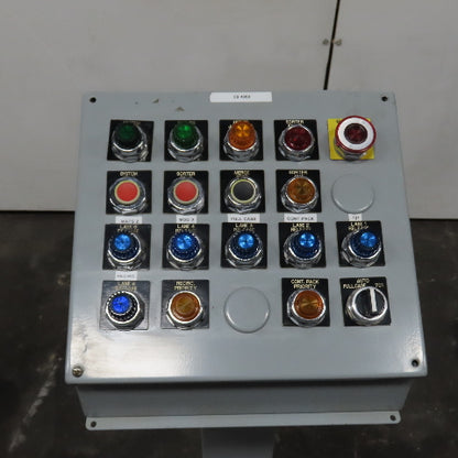 Hoffman E20PBA Pedestal Mounted Operator Station 20-Hole Pushbutton Enclosure