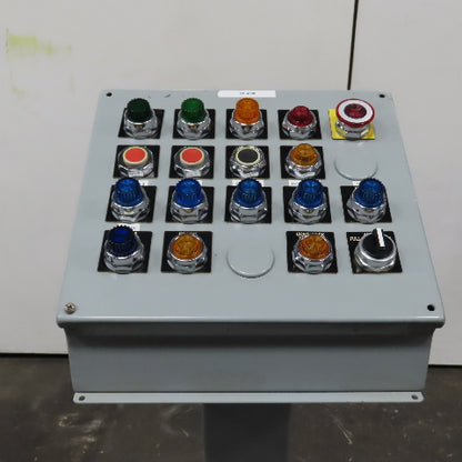 Hoffman E20PBA Pedestal Mounted Operator Station 20-Hole Pushbutton Enclosure