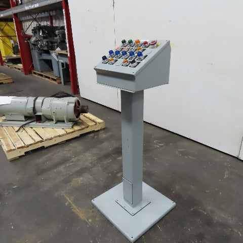 Hoffman E20PBA Pedestal Mounted Operator Station 20-Hole Pushbutton Enclosure
