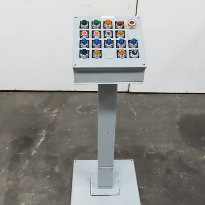 Hoffman E20PBA Pedestal Mounted Operator Station 20-Hole Pushbutton Enclosure