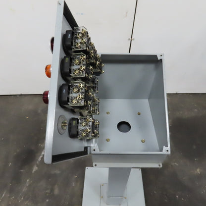 Hoffman E12SPBA Pedestal Mounted Operator Station 12-Hole Pushbutton Enclosure