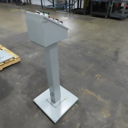 Hoffman E12SPBA Pedestal Mounted Operator Station 12-Hole Pushbutton Enclosure