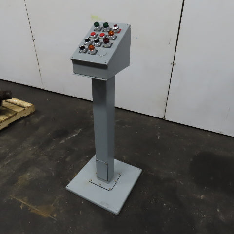 Hoffman E12SPBA Pedestal Mounted Operator Station 12-Hole Pushbutton Enclosure