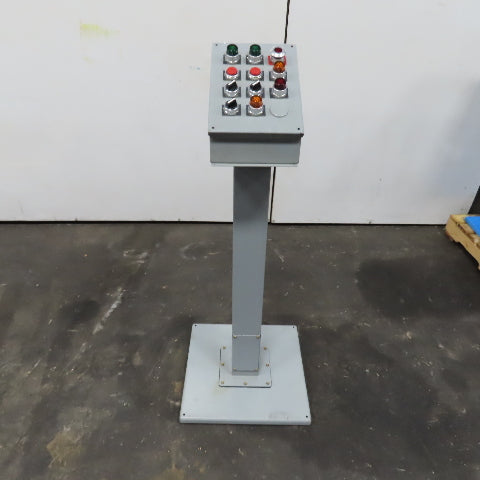 Hoffman E12SPBA Pedestal Mounted Operator Station 12-Hole Pushbutton Enclosure