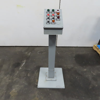 Hoffman E12SPBA Pedestal Mounted Operator Station 12-Hole Pushbutton Enclosure