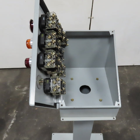 Hoffman E12SPBA Pedestal Mounted Operator Station 12-Hole Pushbutton Enclosure