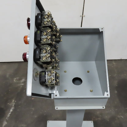 Hoffman E12SPBA Pedestal Mounted Operator Station 12-Hole Pushbutton Enclosure