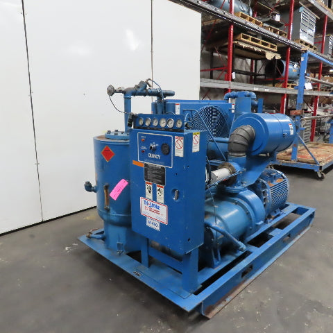 Quincy 490 100HP Rotary Screw Air Compressor 230/460V 3PH 125PSI 22.2K Hr Tested