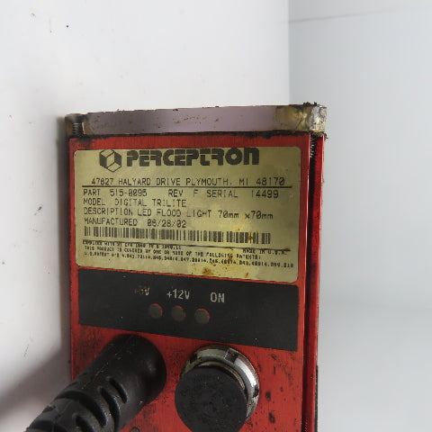 Perceptron 917-3019 Digital Surface Sensor W/ 515-0095 Tri-lite LED Flood