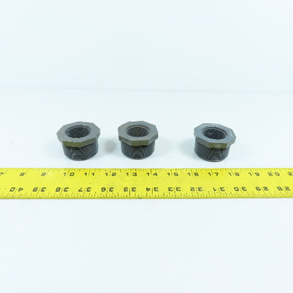 Spears 839-211 1-1/2" x 1" PVC Sch 80 Threaded Bushing Lot Of 3
