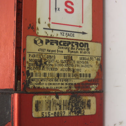 Perceptron 917-3019 Digital Surface Sensor W/ 515-0095 Tri-lite LED Flood