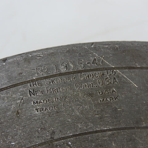 The Skinner Chuck Co. 1915-47 15" 4-Jaw Power Lathe Chuck Open Center 3-1/2"Hole