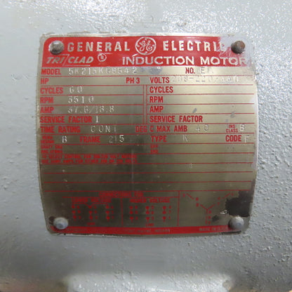 General Electric 5K215KG8542 AC Electric Motor W/ 8.5/13kW DC Generator 5LY432A4