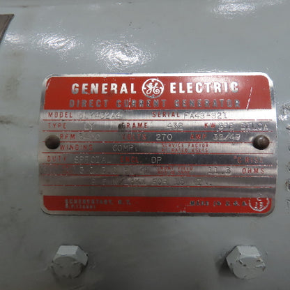General Electric 5K215KG8542 AC Electric Motor W/ 8.5/13kW DC Generator 5LY432A4