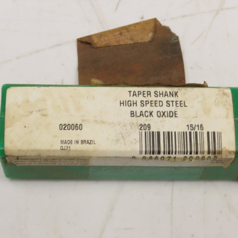 PTD 020060 15/16" HSS 2-Spiral Flute 118° Drill Bit 3MT Taper Shank NEW