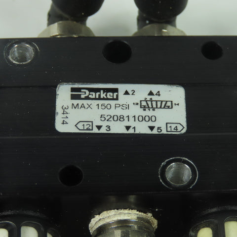 Parker 520811000 Manual Air Control Valve 4-Way 2-Position 1/4" 150PSI