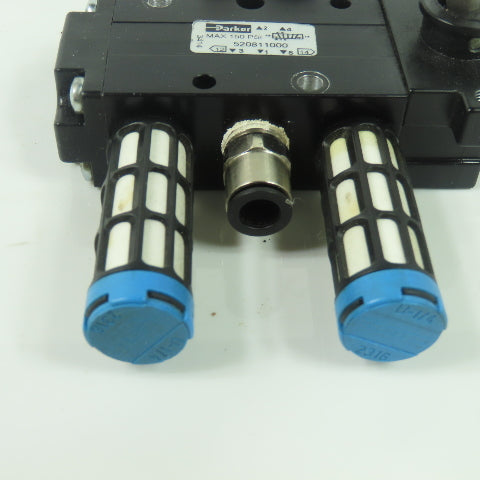 Parker 520811000 Manual Air Control Valve 4-Way 2-Position 1/4" 150PSI