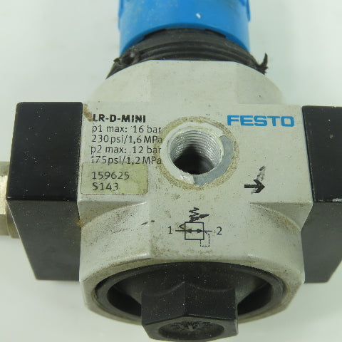 Festo LR-D-MINI Pneumatic Pressure Regulator 16Bar 230PSI