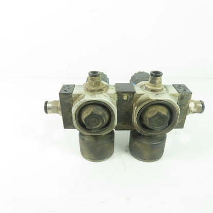 Festo LRB-D-7-MINI Dual Pneumatic Pressure Regulator 16Bar 0-60PSI Guage