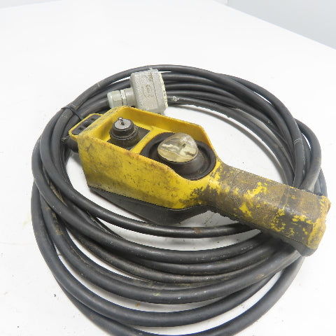 Telemecanique Control Station Pendant W/ Corset Cable 6-Pin Male Harting Plug