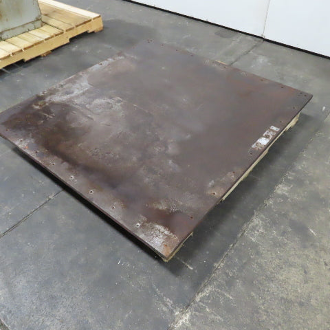 49.5" x 48" x 7/8" Thick Blanchard Ground Solid Steel Plate Fixture (Rust)