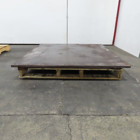 49.5" x 48" x 7/8" Thick Blanchard Ground Solid Steel Plate Fixture (Rust)