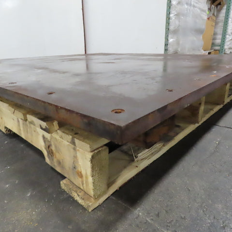 49.5" x 48" x 7/8" Thick Blanchard Ground Solid Steel Plate Fixture (Rust)