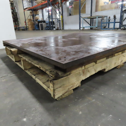 49.5" x 48" x 7/8" Thick Blanchard Ground Solid Steel Plate Fixture (Rust)