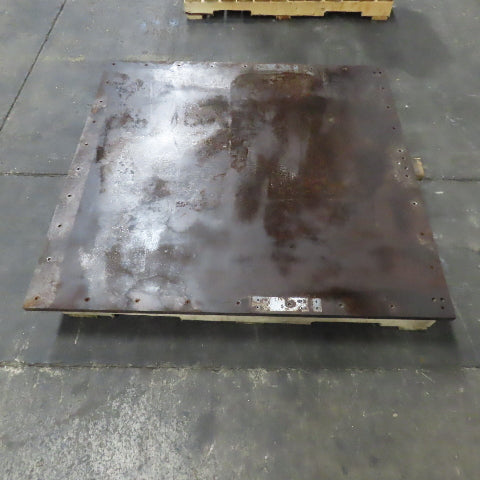 49.5" x 48" x 7/8" Thick Blanchard Ground Solid Steel Plate Fixture (Rust)