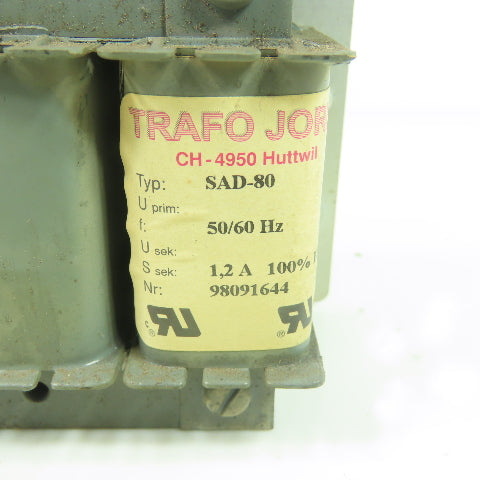 Trafo Jordi SAD-80 CH-4950 Huttwil Transformer 1.2A 50/60Hz