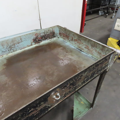 36" x 24" Steel Industrial Service Stock Parts Work Rolling Utility Cart W/Lid