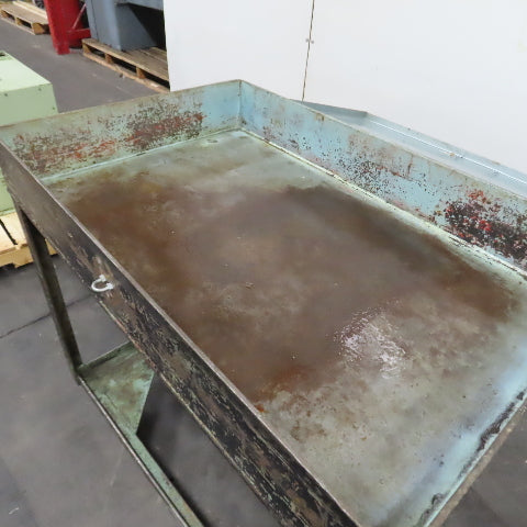 36" x 24" Steel Industrial Service Stock Parts Work Rolling Utility Cart W/Lid