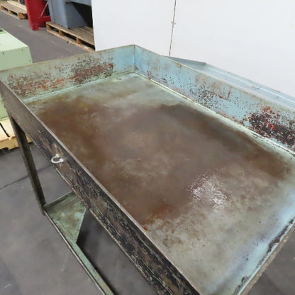 36" x 24" Steel Industrial Service Stock Parts Work Rolling Utility Cart W/Lid