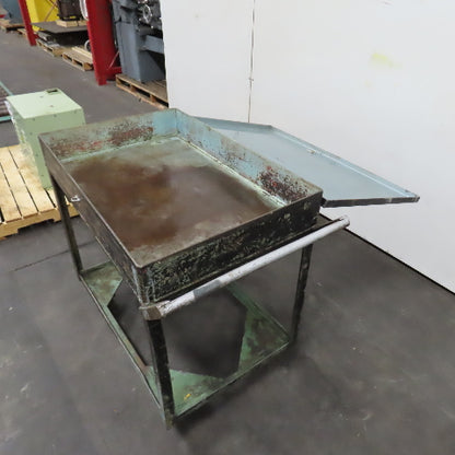 36" x 24" Steel Industrial Service Stock Parts Work Rolling Utility Cart W/Lid