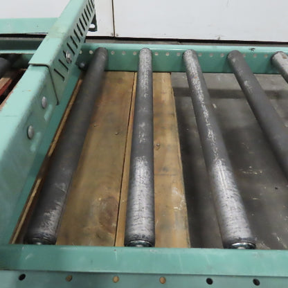 Roach 30" x 96" (8' Long Gravity Steel Roller Conveyor 1.9" OD 6" Centers 27" BF
