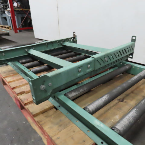 Roach 30" x 96" (8' Long Gravity Steel Roller Conveyor 1.9" OD 6" Centers 27" BF