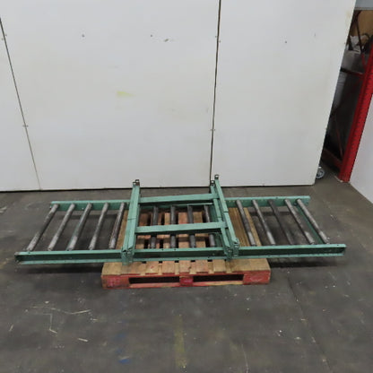Roach 30" x 96" (8' Long Gravity Steel Roller Conveyor 1.9" OD 6" Centers 27" BF