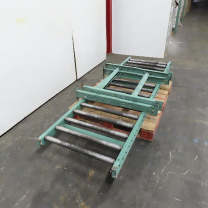 Roach 30" x 96" (8' Long Gravity Steel Roller Conveyor 1.9" OD 6" Centers 27" BF