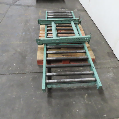 Roach 30" x 96" (8' Long Gravity Steel Roller Conveyor 1.9" OD 6" Centers 27" BF