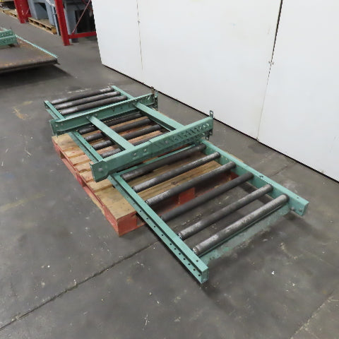 Roach 30" x 96" (8' Long Gravity Steel Roller Conveyor 1.9" OD 6" Centers 27" BF