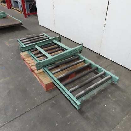 Roach 30" x 96" (8' Long Gravity Steel Roller Conveyor 1.9" OD 6" Centers 27" BF