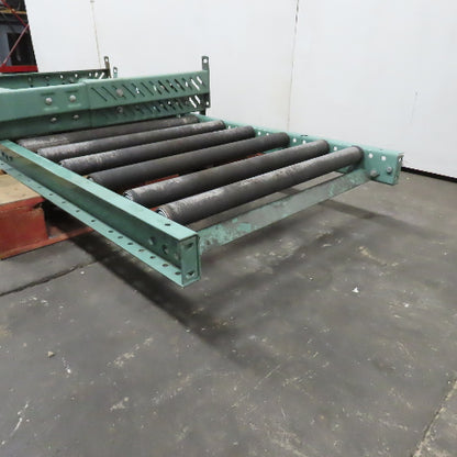 Roach 30" x 96" (8' Long Gravity Steel Roller Conveyor 1.9" OD 6" Centers 27" BF
