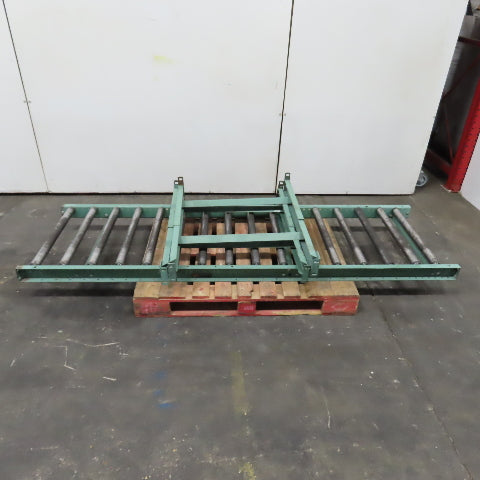 Roach 30" x 96" (8' Long Gravity Steel Roller Conveyor 1.9" OD 6" Centers 27" BF