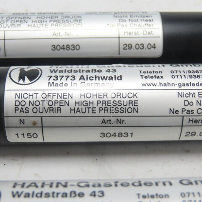 Hahn-Gasfedern 304830 / 304831 Gas Pressure Spring Cylinder Lot Of 3
