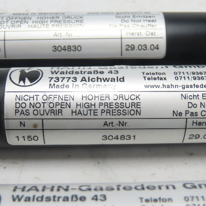 Hahn-Gasfedern 304830 / 304831 Gas Pressure Spring Cylinder Lot Of 3