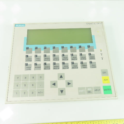 Siemens 1P 6AV3 617-1JC20-0AX1 Simatic OP17 Operator Control Panel 24VDC