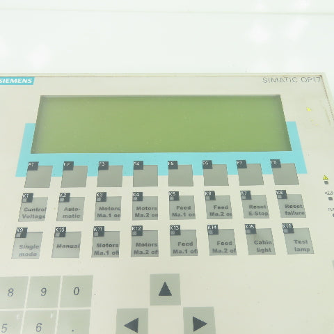 Siemens 1P 6AV3 617-1JC20-0AX1 Simatic OP17 Operator Control Panel 24VDC