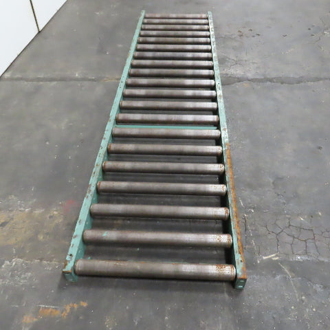 Roach 30" x 120" Long Gravity Steel Roller Conveyor 2.5" OD 6" Centers 27" BF